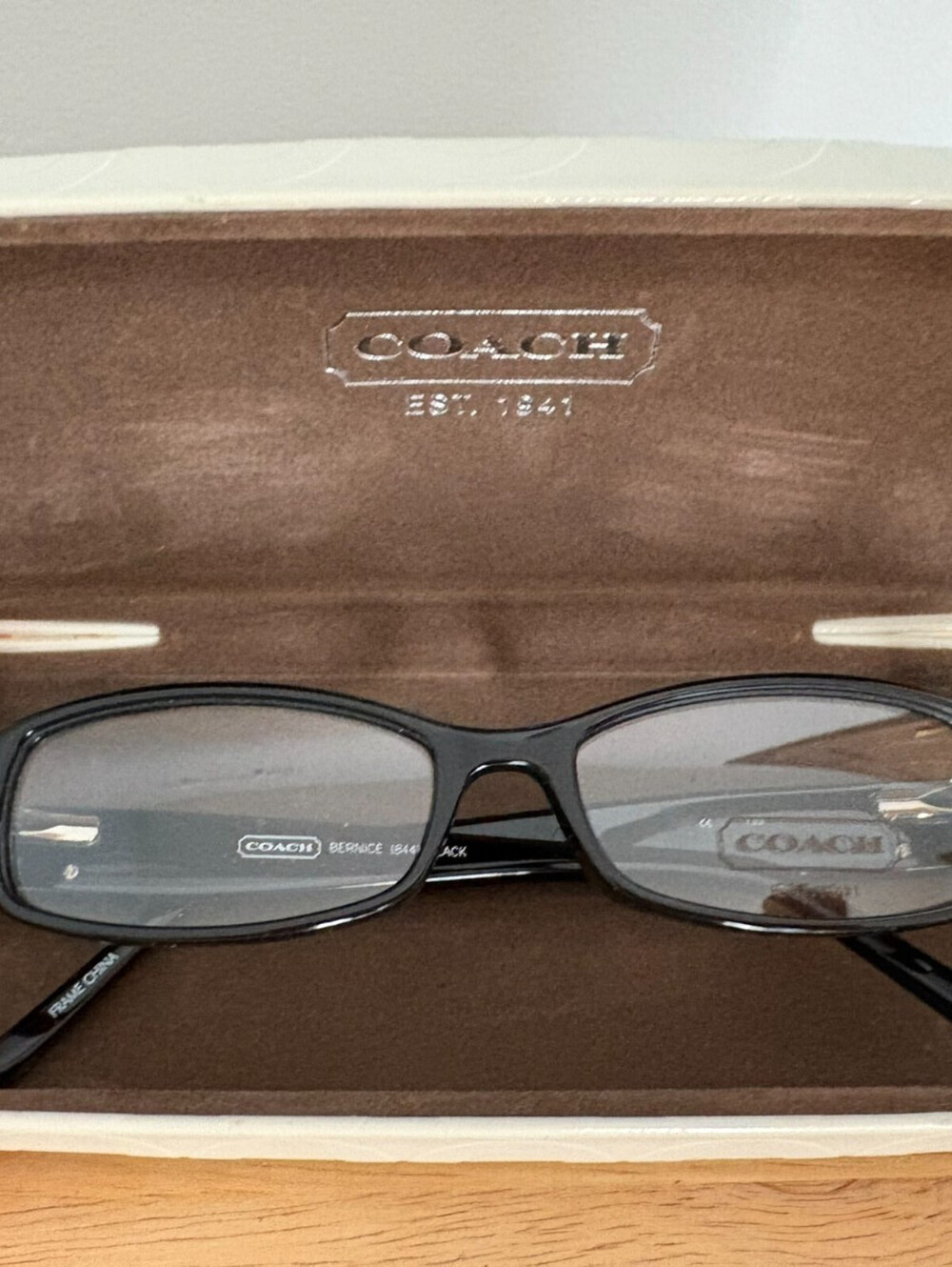 Coach Womens Eyeglasses Bernice (844) Black Rectangular Frame 51 16 130 withCase